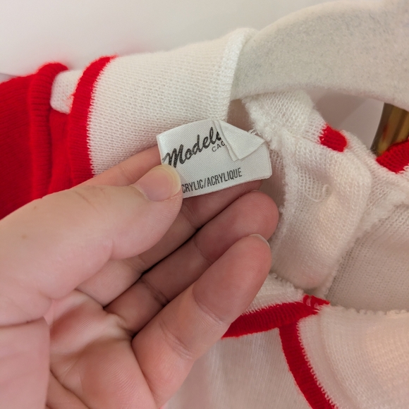 Vintage Baby Red & White Embroidered Dress - Picture 4 of 4